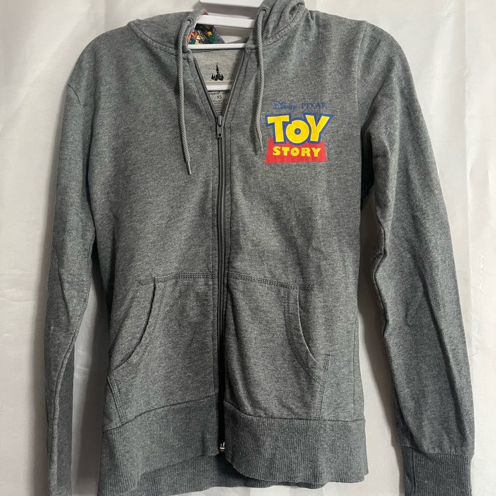 Disney Parks Authentic Toy Story Gray Hooded Sweatshirt